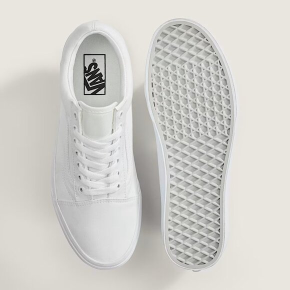 NEW Old Skool Shoe Sneaker True White Size 5.5 - Picture 2 of 8